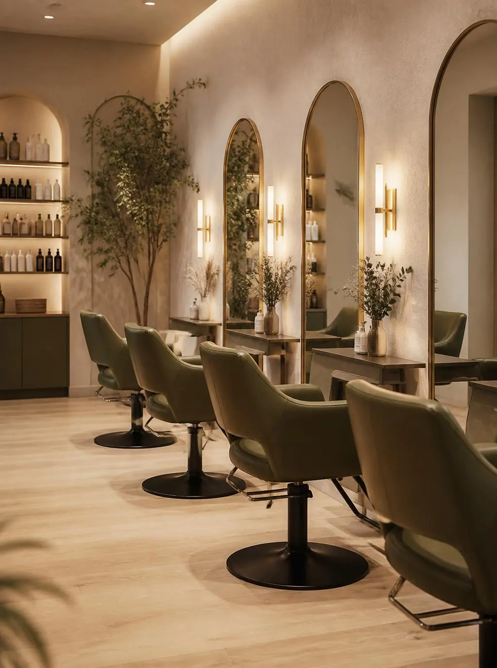 Luxury interior of a Kira Exotica beauty salon franchise outlet